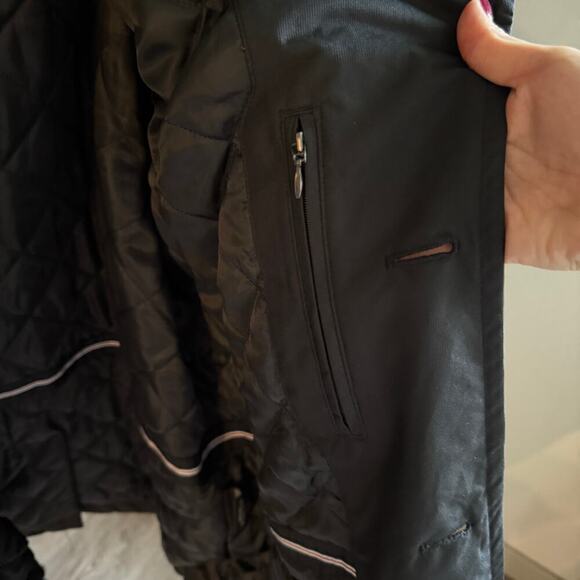 Towne by London Fog Black Trench Coat Jacket Quilted Lining Mens XL Mid Length - Picture 6 of 9